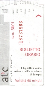 Biglietto autobus Area urbana di Bologna