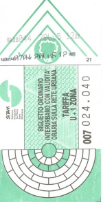 Biglietto metropolitana Area urbana di Milano